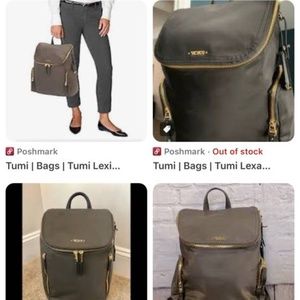 Classic Tumi Lexi backpack from Voyager Collection in mink